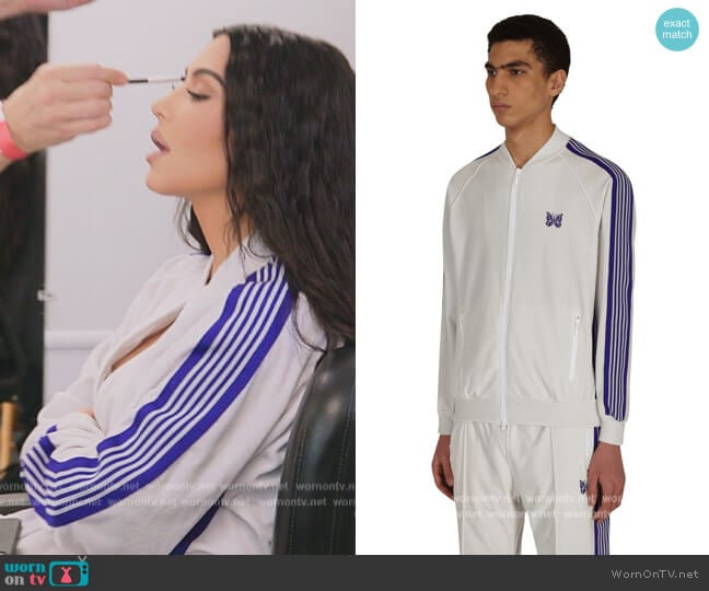 Needles Track Velour Jacket worn by Kim Kardashian (Kim Kardashian) on The Kardashians