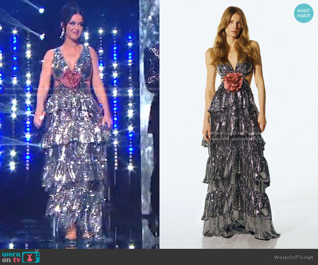 New Arrivals Shirley Dress in Cadillac Silver worn by Katy Perry on American Idol