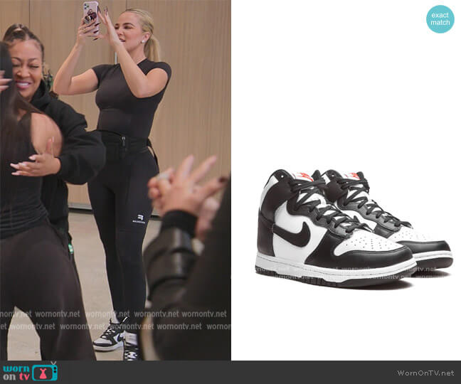 Nike Dunk High Sneakers worn by Khloe Kardashian (Khloe Kardashian) on The Kardashians