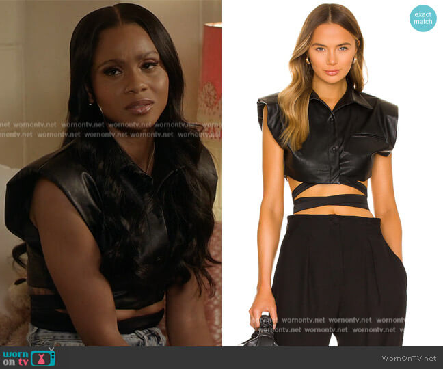 NONchalant Cinda Top worn by Simone (Geffri Hightower) on All American Homecoming