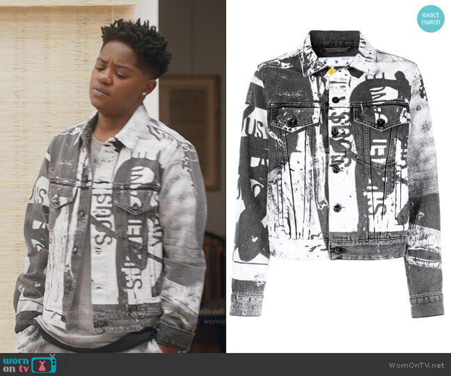Off-White x Pablo Tomek printed denim jacket