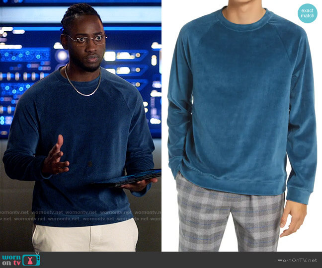 Open Edit Velour Raglan Sweatshirt worn by Chester Phineas Runk (Brandon McKnight) on The Flash