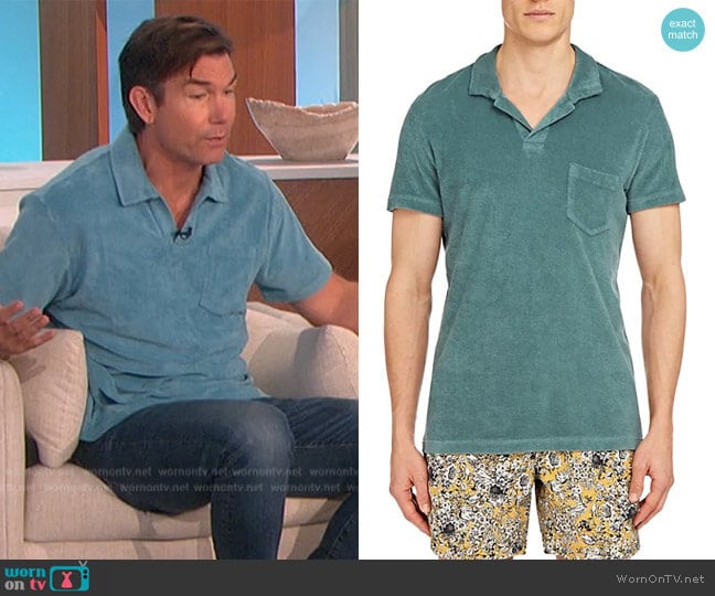 Orlebar Brown Terry Polo Shirt worn by Jerry O'Connell on The Talk