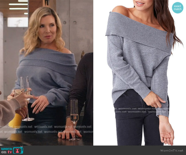Paige Izabella Off the Shoulder Wool Blend Sweater