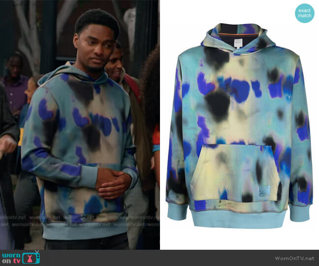 Paul Smith Tie-dye Print Hoodie worn by JR (Sylvester Powell) on All American Homecoming