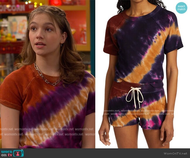 N:Philanthropy Colby Tie-Dye T-Shirt worn by Presley (Jayden Bartels) on Side Hustle