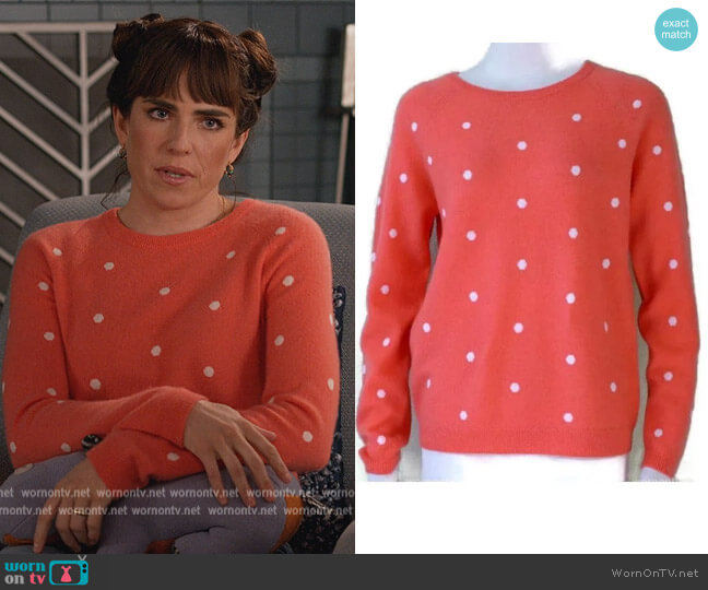 Philosophy Polka Dot Cashmere Sweater worn by Marina (Karla Souza) on Home Economics