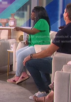 Sheryl’s pink sneakers on The Talk