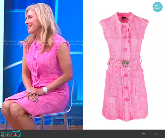 Pinko Belted Frayed Minidress