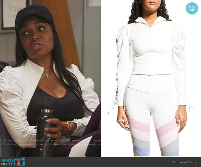 Port De Bras Stelle Cropped Active Jacket worn by Marlo Hampton on The Real Housewives of Atlanta
