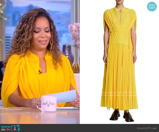 Proenza Schouler Pleated jersey maxi dress worn by Sunny Hostin on The View