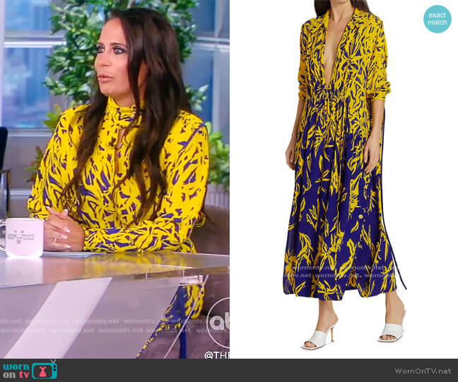 Proenza Schouler Scattered Floral-print Midi Dress