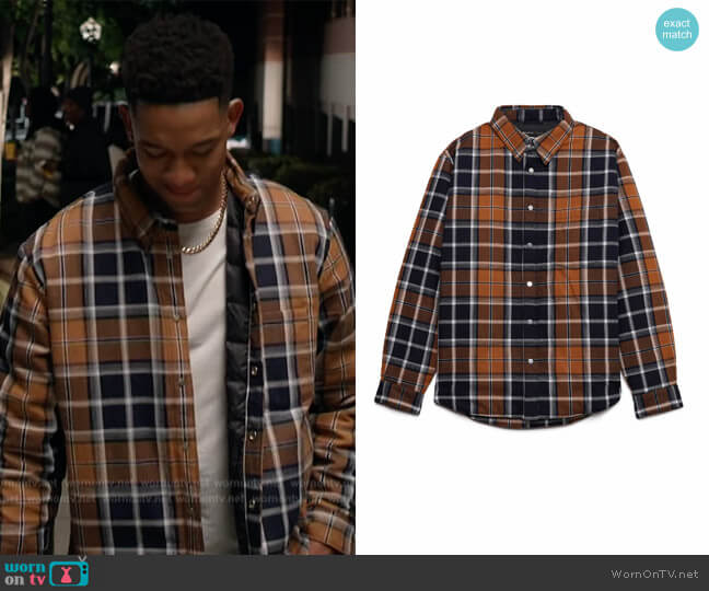 Purple Brand Down Shirt worn by Damon (Peyton Alex Smith) on All American Homecoming