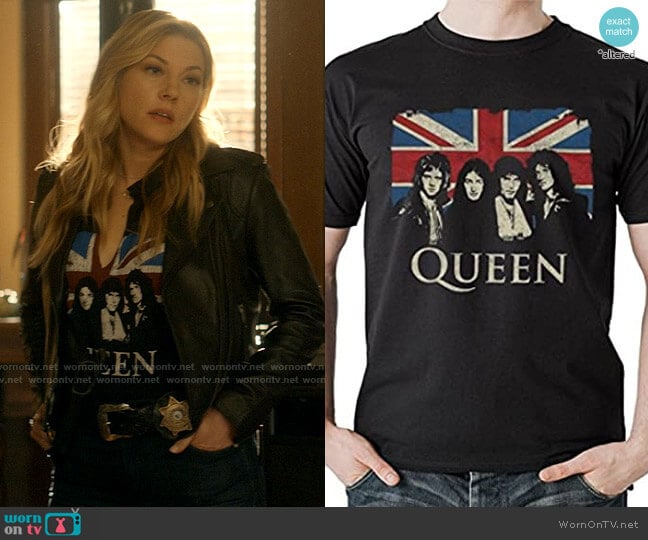 Queen Union Jack T-shirt worn by Jenny Hoyt (Katheryn Winnick) on Big Sky