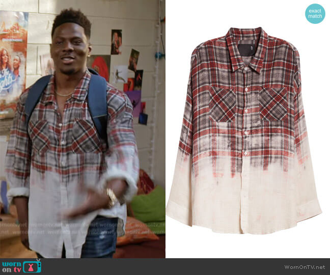 R13 Bigmac Shirt worn by Cam Watkin (Mitchell Edwards) on All American Homecoming