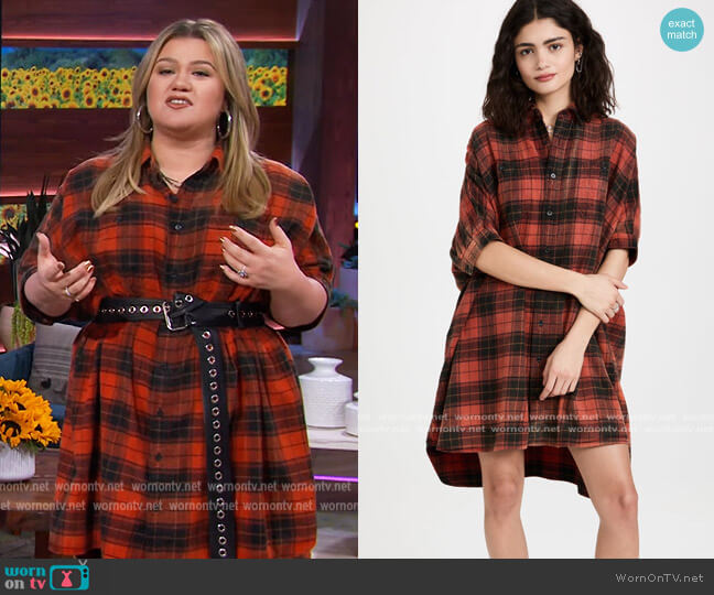 R13 Plaid Dress worn by Kelly Clarkson on The Kelly Clarkson Show