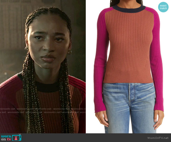 Rag and Bone Navaya Sweater in Rust Multi worn by Natalie Lane Irons (Tayler Buck) on Superman and Lois