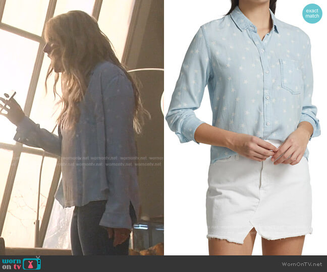 Rails Ingrid Raw Star Print Shirt worn by Davia (Emma Hunton) on Good Trouble