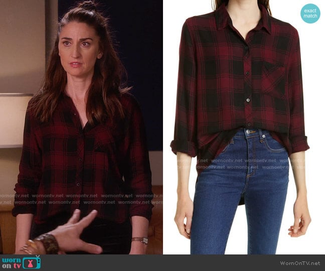 Rails Hunter Shirt in Cranberry Ash worn by Dawn Solano (Sara Bareilles) on Girls5eva