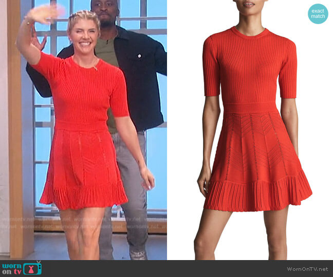 Reiss Josie Fit & Flare Knit Dress worn by Natalie Morales on The Talk