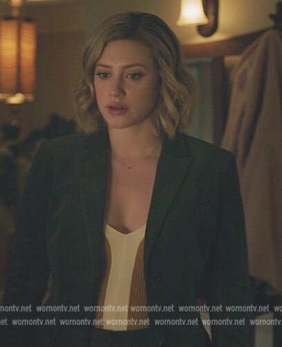 Betty’s stripe ribbed bodysuit on Riverdale