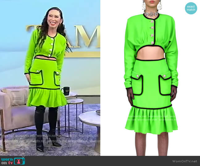Rodarte Neon Green Cropped Top
