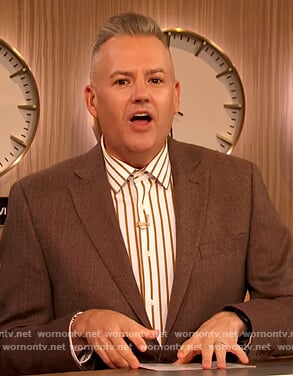 Ross Mathew’s brown blazer on The Drew Barrymore Show