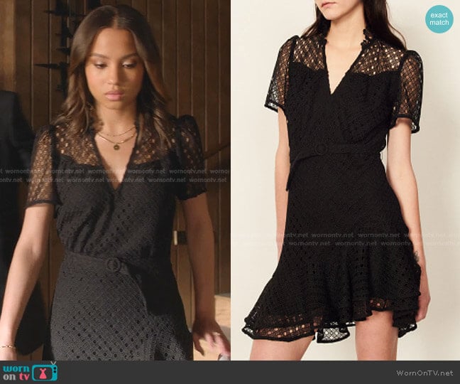 Sandro Lace Dress worn by May Grant (Corinne Massiah) on 9-1-1