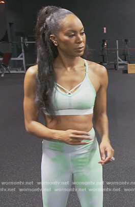 Sanya’s green tie dye leggings on The Real Housewives of Atlanta