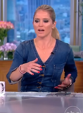 Sara’s denim jumpsuit on The View