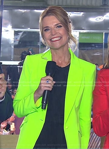 Savannah’s neon green blazer on Today