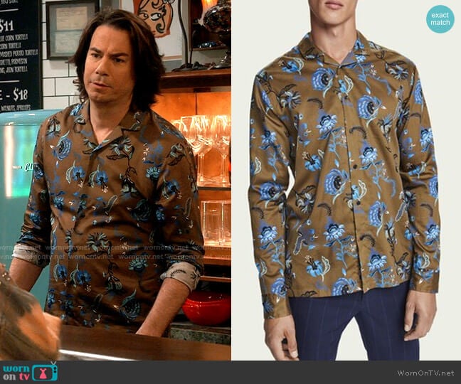 Scotch & Soda Floral Shirt worn by Spencer Shay (Jerry Trainor) on iCarly