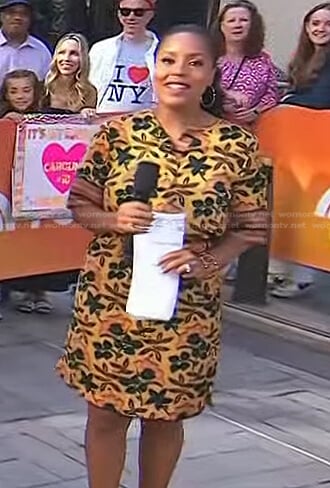 Sheinelle’s yellow floral dress on Today