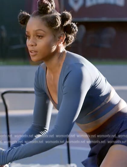 Simone’s clue cutout top on All American Homecoming