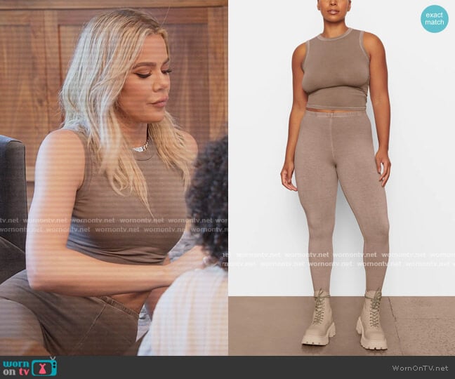 Skims Outdoor Crew Neck Tank worn by Khloe Kardashian (Khloe Kardashian) on The Kardashians