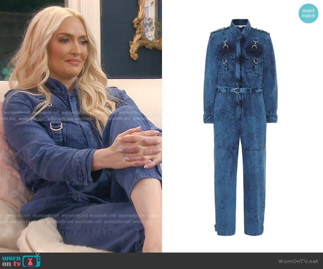 Stella McCartney Denim jumpsuit worn by Erika Jayne on The Real Housewives of Beverly Hills
