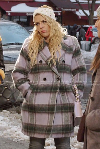 Summer’s lilac plaid coat on Girls5eva