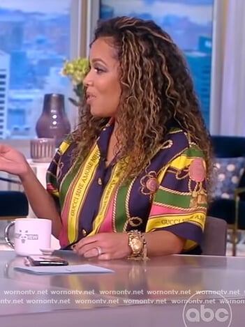 Sunny’s printed shirt on The View