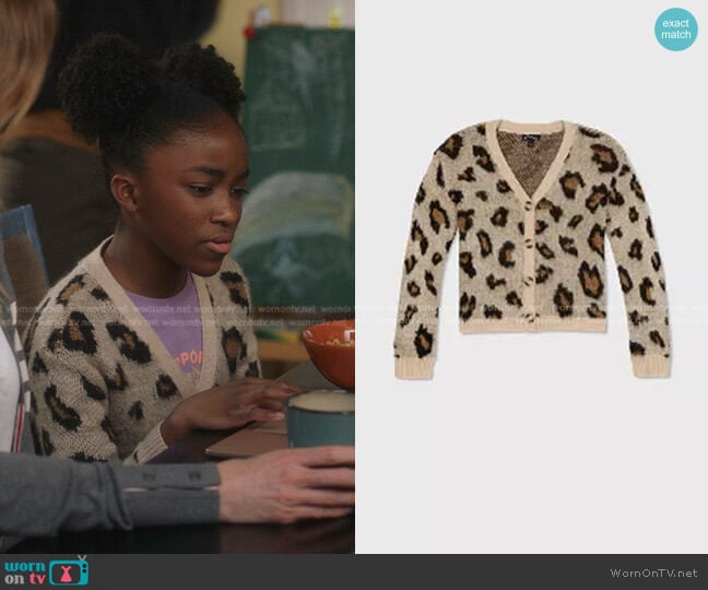 Art Class Leopard Print Cardigan