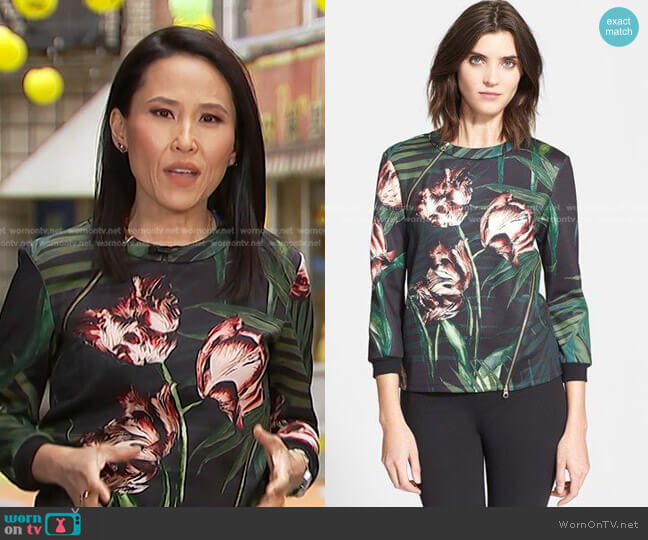 Ted Baker Errin Sweatshirt worn by Vicky Nguyen on Today