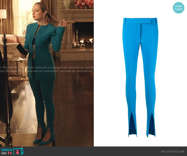 The Attico Freja Pants worn by Fallon Carrington (Elizabeth Gillies) on Dynasty