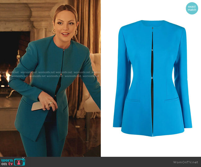 The Attico Mya Blazer worn by Fallon Carrington (Elizabeth Gillies) on Dynasty
