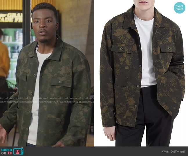The Kooples Flower Garden Button Front Jacket worn by Spencer James (Daniel Ezra) on All American