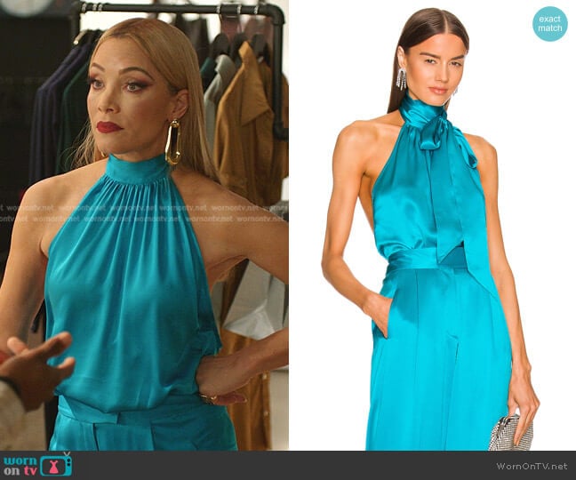 The Sei Halter Open Back Top worn by Dominique Deveraux (Michael Michele) on Dynasty