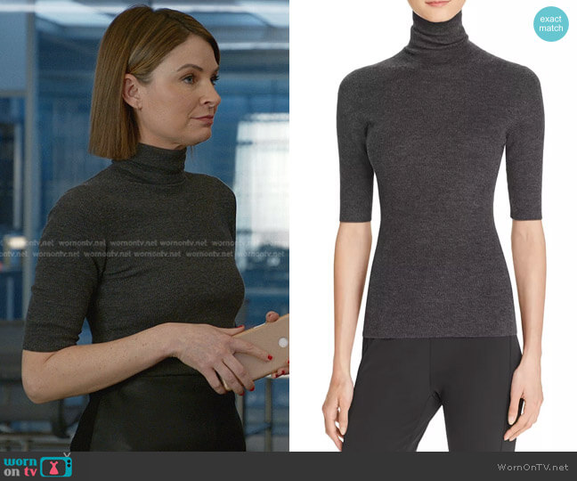 Theory Leenda B Merino Wool Turtleneck Top worn by Taylor Rentzel (MacKenzie Meehan) on Bull