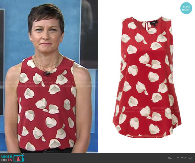 Theory Floral Blouse worn by Stephanie Gosk on Today
