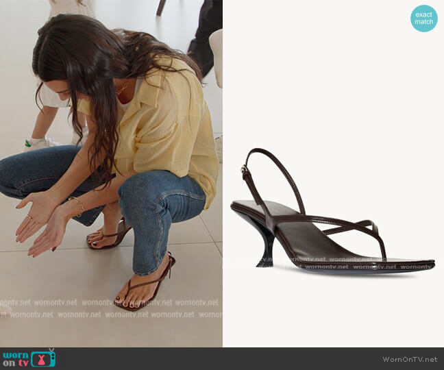 The Row Constance Sandal in Leather worn by Kendall Jenner (Kendall Jenner) on The Kardashians