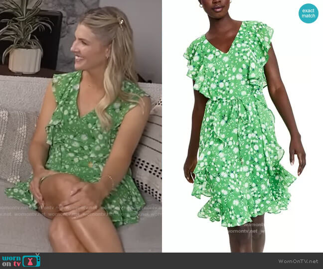 Tommy Hilfiger Floral-Print Ruffled Fit & Flare Dress