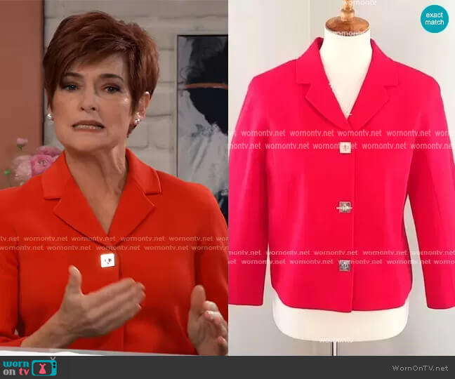 Tommy Hilfiger Cropped Jacket worn by Diane Miller (Carolyn Hennesy) on General Hospital