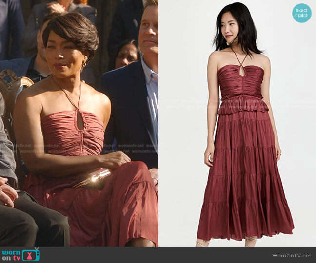 Ulla Johnson Evanthe Dress worn by Athena Grant (Angela Bassett) on 9-1-1
